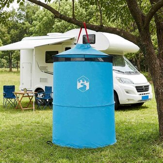 Pop-up Toilet Tent met Hangende Touw Blauw 97 x 126 cm 3