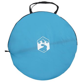 Pop-up Toilet Tent met Hangende Touw Blauw 97 x 126 cm 5