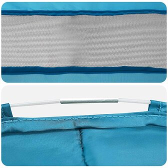 Pop-up Toilet Tent met Hangende Touw Blauw 97 x 126 cm 7
