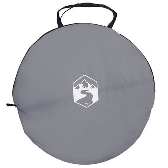 Pop-up Toilet Tent met Hangende Touw Grijs en Oranje 5