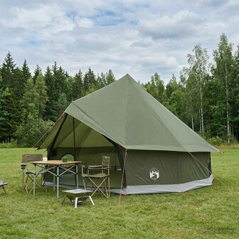 Tipi Tent Olijfgroen 300 x 300 x 200 cm Polyester en staal 1