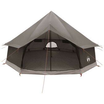 Tipi Tent Bruin Grijs 400 x 400 x 250 cm Polyester en staal 4