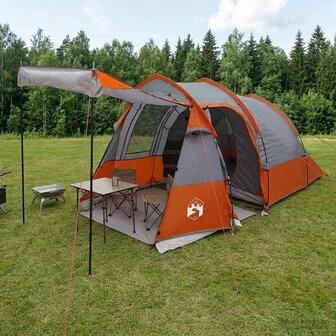 Tunneltent Grijs en Oranje 390 x 215 x 152 cm 1
