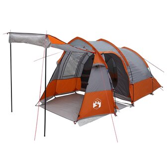Tunneltent Grijs en Oranje 390 x 215 x 152 cm 2