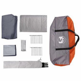 Tunneltent Grijs en Oranje 390 x 215 x 152 cm 8