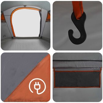 Tunneltent Grijs en Oranje 505 x 330 x 204 cm 9