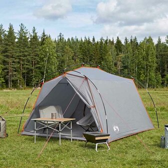 Tunneltent Grijs en Oranje 2-persoons 1