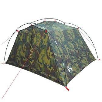 Tunneltent Camouflage 4-persoons 185T Polyester met PU Coating 3