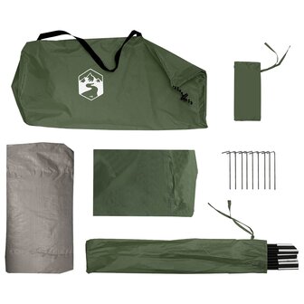 Tunneltent Olijf Groen 215 x 100 x 90 cm Polyester en staal 9