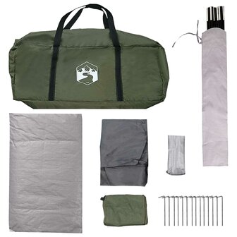 Tunneltent Olijfgroen 400 x 260 x 200 cm Polyester en staal 9