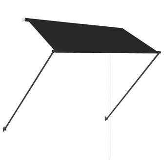 Luifel uittrekbaar met LED 250x150 cm antraciet 4