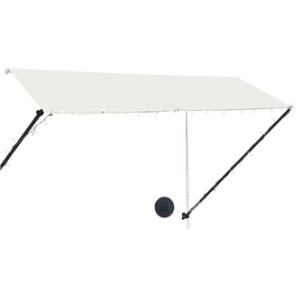 Luifel uittrekbaar met LED 300x150 cm cr&amp;egrave;me 3