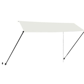 Luifel uittrekbaar met LED 350x150 cm cr&amp;egrave;me 4