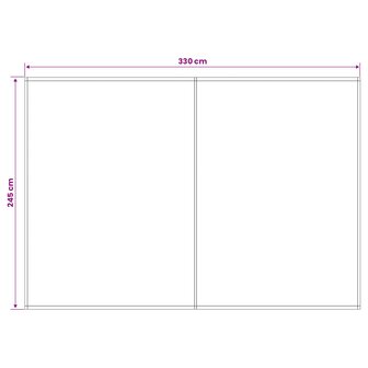 Vervangingsdoek voor zonnescherm Zwart 350 x 250 cm Polyester 5