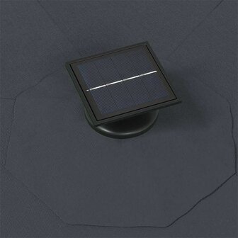 Wandparasol met LED&amp;apos;s 300 cm antracietkleurig 6