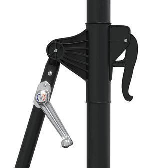 Wandparasol met LED&amp;apos;s 300 cm antracietkleurig 7