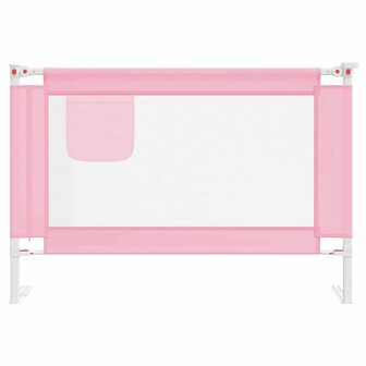Bedhekje peuter 100x25 cm stof roze 3
