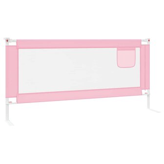 Bedhekje peuter 200x25 cm stof roze 5