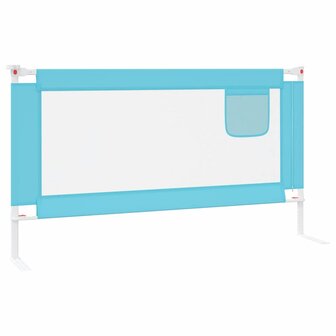 Bedhekje peuter 150x25 cm stof blauw 5