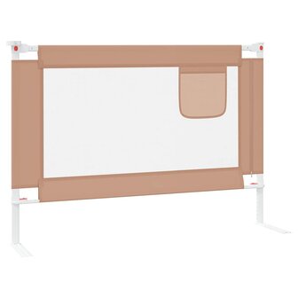 Bedhekje peuter 90x25 cm stof taupe 5