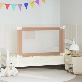 Bedhekje peuter 120x25 cm stof taupe 1