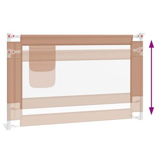 Bedhekje peuter 120x25 cm stof taupe 6