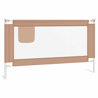 Bedhekje peuter 140x25 cm stof taupe 2