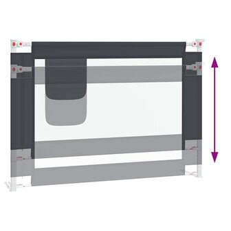 Bedhekje peuter 90x25 cm stof donkergrijs 6
