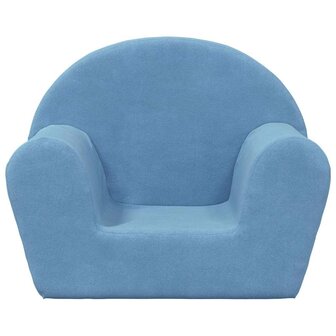 Kinderbank zacht pluche blauw 3