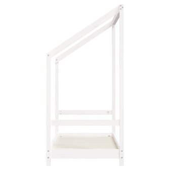Kinderbedframe 70x140 cm massief grenenhout wit 5