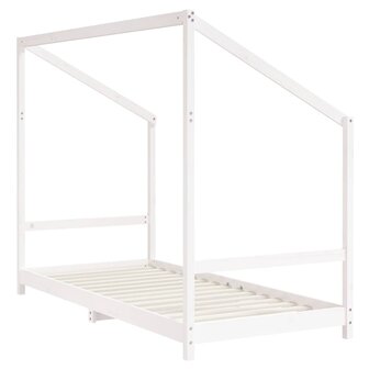 Kinderbedframe 90x190 cm massief grenenhout wit 6