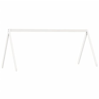 Hoogslaper met dak massief grenenhout wit 90x200 cm 8