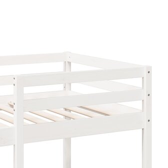 Hoogslaper zonder matras massief grenenhout wit 80x200 cm 8