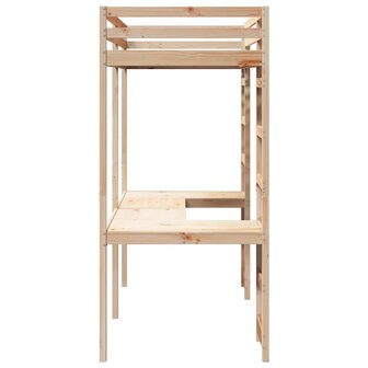 Hoogslaper bedframe Naturel 75 x 190 cm Massief grenenhout 6