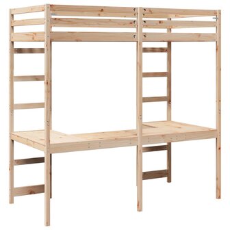 Hoogslaper bedframe Naturel 75 x 190 cm Massief grenenhout 7