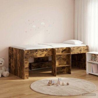 Kinder Hoogslaper Gerookt eiken 80 x 200 cm Bewerkt hout 1