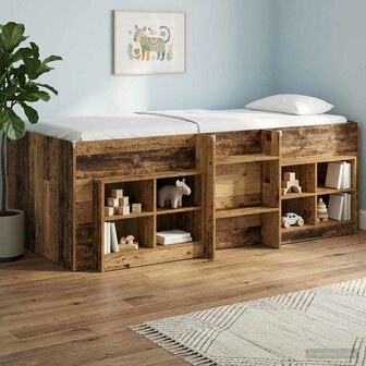 Kinder Hoogslaper Oud hout 80 x 200 cm Bewerkt hout 1
