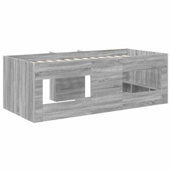 Kinder Hoogslaper Grijs Sonoma 90 x 200 cm Bewerkt hout 6