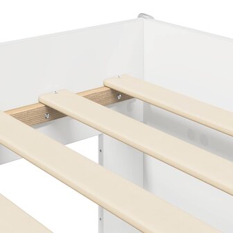 Kinder Hoogslaper Wit 98.5 x 200 cm Bewerkt hout 7