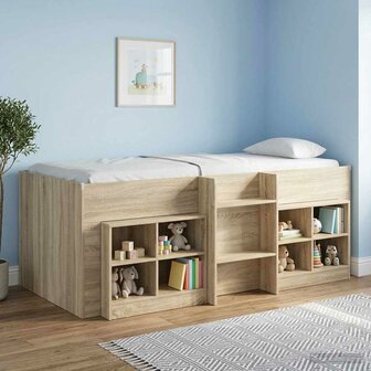 Kinder Hoogslaper Sonoma Eiken 98.5 x 200 cm Bewerkt hout 1