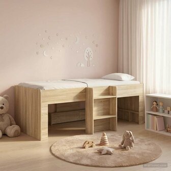 Kinder Hoogslaper Sonoma Eiken 98.5 x 200 cm Bewerkt hout 3