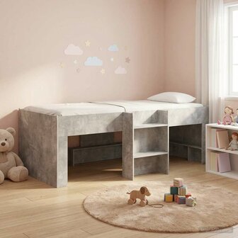 Kinder Hoogslaper Betongrijs 98.5 x 200 cm Bewerkt hout 3