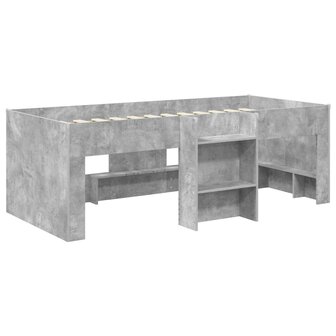 Kinder Hoogslaper Betongrijs 98.5 x 200 cm Bewerkt hout 4