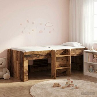 Kinder Hoogslaper Oud hout 98.5 x 200 cm Bewerkt hout 1