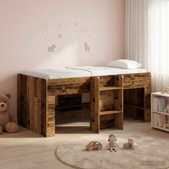 Kinder Hoogslaper Oud hout 80 x 160 cm Bewerkt hout 3