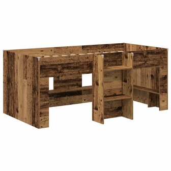 Kinder Hoogslaper Oud hout 80 x 160 cm Bewerkt hout 4