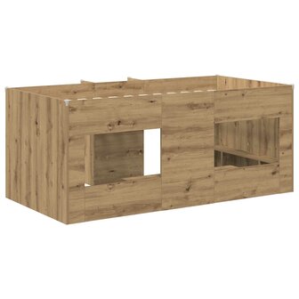 Kinder Hoogslaper Artisanaal eiken 80 x 160 cm Bewerkt hout 6