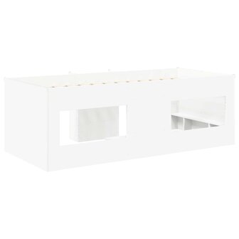 Kinder Hoogslaper Wit 90 x 190 cm Bewerkt hout 6
