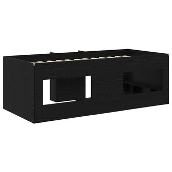 Kinder Hoogslaper Zwart eiken 75 x 190 cm Bewerkt hout 6