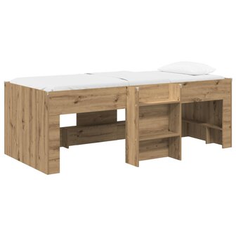 Kinder Hoogslaper Artisanaal eiken 75 x 190 cm Bewerkt hout 2